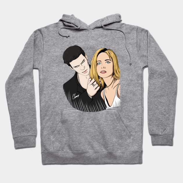 Buffy and Angel Hoodie by podfish